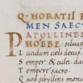 Quintus Horatius Flaccus (65–8 BC) <em>Carmina</em> (manuscript)